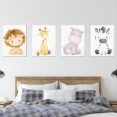 Baby Safari Animal Wall Decor Muurkunst Sets (Slaapkamer)