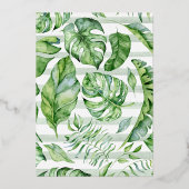 Baby Safari Baby shower Gold Folie Uitnodiging (Achterkant)