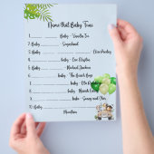 Baby Safari Baby shower Spelletjes Flyer (Hand)