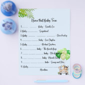 Baby Safari Baby shower Spelletjes Flyer (Enkel)