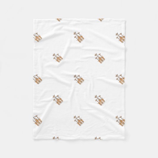 Baby, safari-dieren fleece deken (Voorkant)