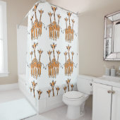 Baby, safari-Giraffes, Shower Curtain Douchegordijn (In situ)