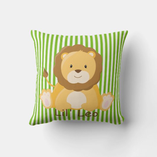 Baby Safari Lion Monogram Kussen (Achterkant)