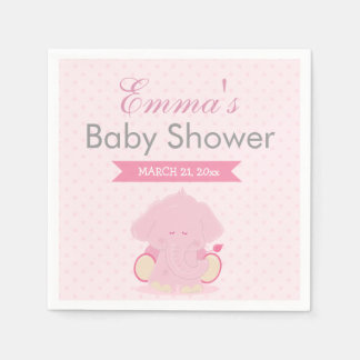 Baby Safari Roze Sleepy Elephant Servet
