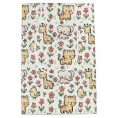 Baby Safari Wildlife met doedelbloemen Medium Cadeauzakje (Voorkant)