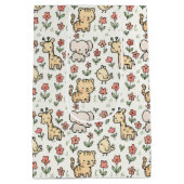 Baby Safari Wildlife met doedelbloemen Medium Cadeauzakje (Achterkant)