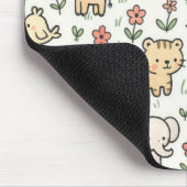 Baby Safari Wildlife met doedelbloemen Muismat (Hoek)