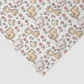 Baby Safari Wildlife met doedelbloemen Tissuepapier (Detail)