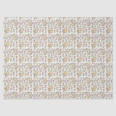 Baby Safari Wildlife met doedelbloemen Tissuepapier (Voorkant)