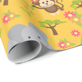 Baby Safari Yellow Wrapping Paper Cadeaupapier (Rol Hoek)