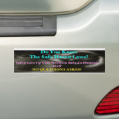 Baby Safe Haven Bumpersticker (Op auto)