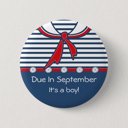 Baby Sailor Suit B Ronde Button 5,7 Cm (Voorkant)