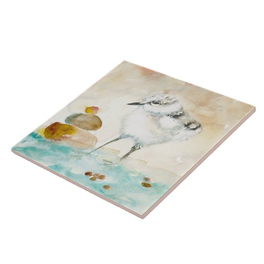 Baby Sandpiper Ceramic Kitchen Tile Tegeltje (Zijkant)