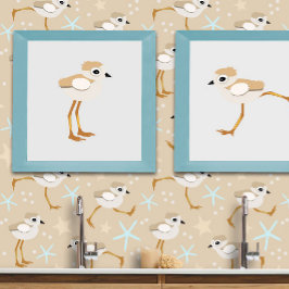 Baby Sandpiper of Pipy Plover Chick Poster