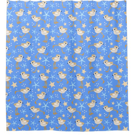 Baby Sandpipers Pipetteren het huis van het omverg Douchegordijn (Voorkant)