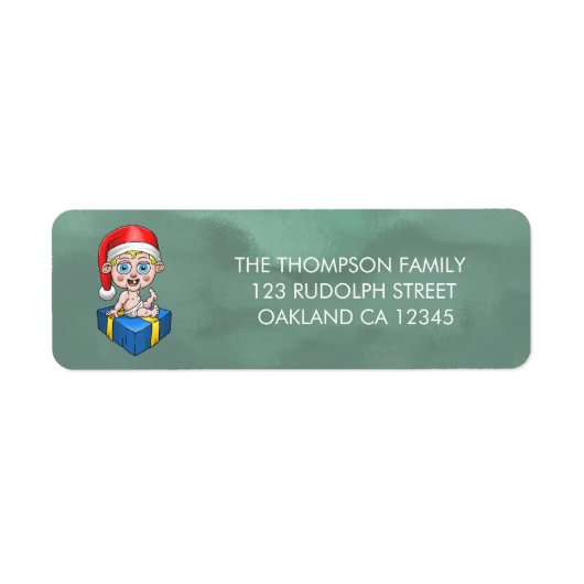 Baby Santa Claus Etiket (Voorkant)