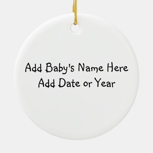 Baby Santa First Kerstkerstkeepaardversiering Keramisch Ornament (Achterkant)