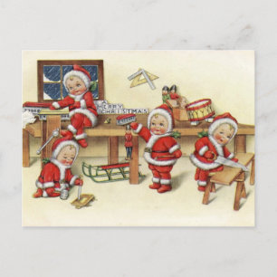 Baby Santa Illustration Feestdagenkaart