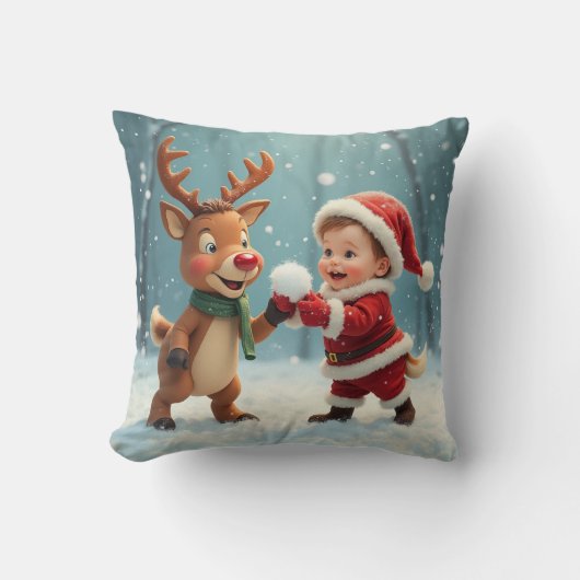 Baby Santa kussenkussen Kussen (Voorkant)