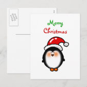 Baby Santa pinguïn Feestdagenkaart (Voorkant / Achterkant)