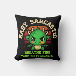 Baby Sarcastic Dragon Breathe Fire Kussen