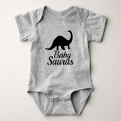 Baby Saurus Brontosaurus Silhouette Romper (Voorkant)