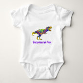 Baby saurus Funny Running T Rex Dinosaur Art Romper (Voorkant)