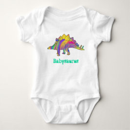 Baby saurus Kleurrijke Regenboog Stegosaurus Dinos Romper