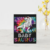 Baby Sauruse Kaart (Gele Bloem)