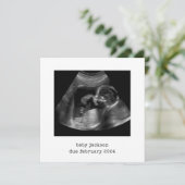 Baby Scan Foto Aankondiging Kaart (Staand voorkant)
