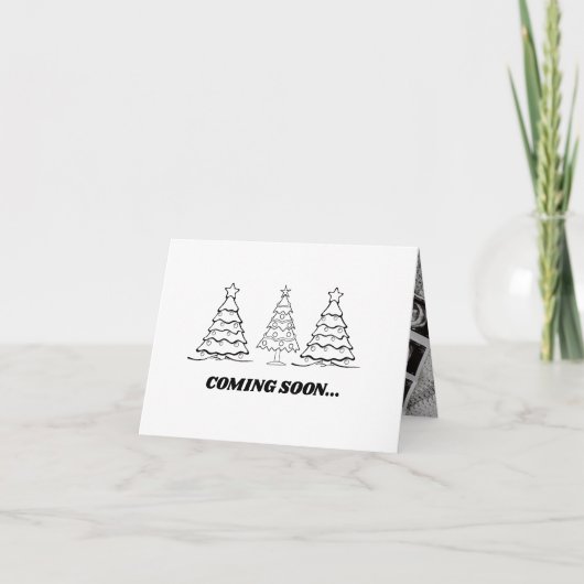 Baby Scan foto Kerstmis zwangerschap Aankondiging (Voorkant)