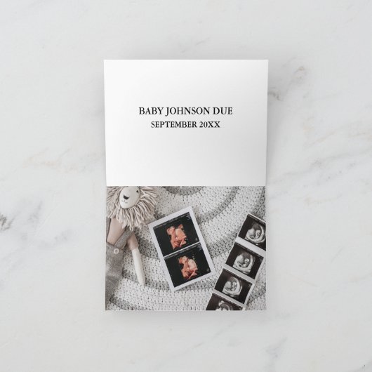 Baby Scan foto Kerstmis zwangerschap Aankondiging (Binnen)