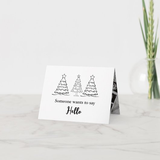 Baby Scan foto Kerstmis zwangerschap Aankondiging (Voorkant)