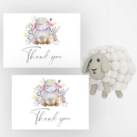 Baby Schaap - Dankkaart Bedankkaart