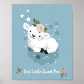 Baby Schaap Diernaam Poster | Schaap Muurkunst (Voorkant)