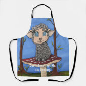 Baby Schaap op Paddenstoel Schort (Voorkant)