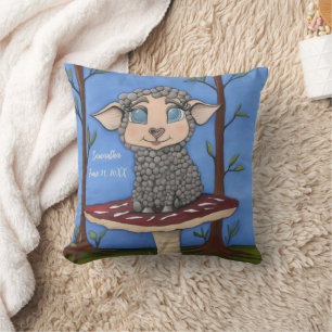 Baby Schaap op paddestoel Kussen