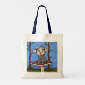 Baby Schaap op paddestoel Tote Bag (Achterkant)