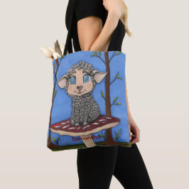 Baby Schaap op paddestoel Tote Bag