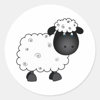Baby Schapen voor ooien Ronde Sticker