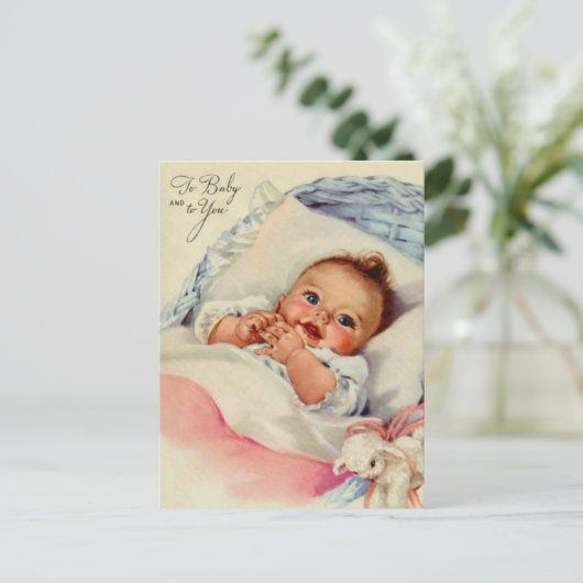  baby schattig briefkaart (Staand voorkant)