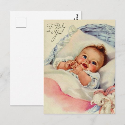  baby schattig briefkaart (Voorkant / Achterkant)