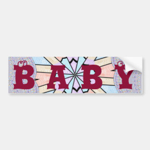 Baby schattige design kunst bumpersticker