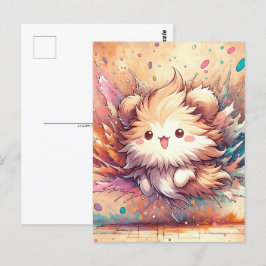 Baby, schattige dierlijke eekhoorn, Postcrossing Briefkaart