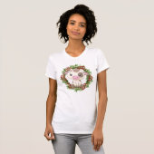 Baby Schattigee Highland Koe Kerstkrans T-shirt (Voorkant volledig)
