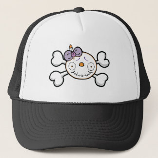 baby schedel en gekruiste botten trucker pet