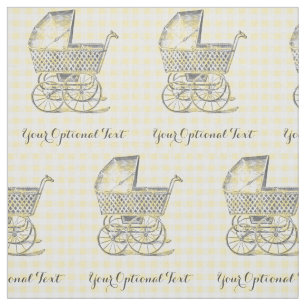  Baby Schema op gele gingham Stof