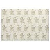 Baby Schema op gele gingham Stof (Fat Quarter)