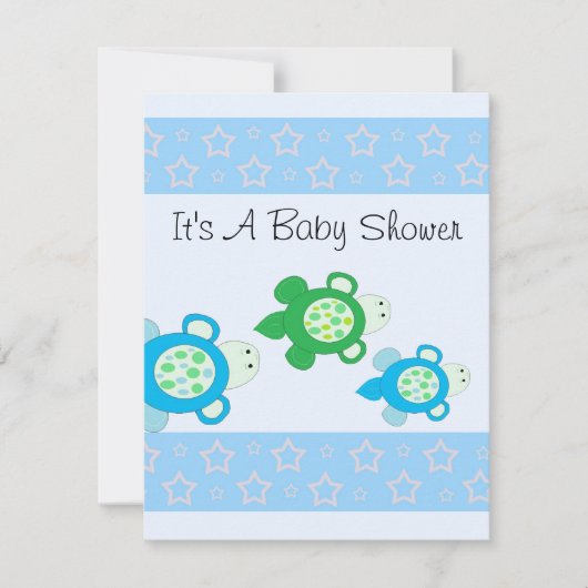 Baby Schildpad Baby Shower Kaart (Voorkant)