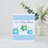 Baby Schildpad Baby Shower Kaart (Staand voorkant)